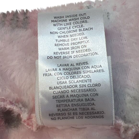 Duck Duck Goose Baby Robe 0-9M Hooded Pink Plush Animal Bath Wrap Giraffe - Picture 6 of 8